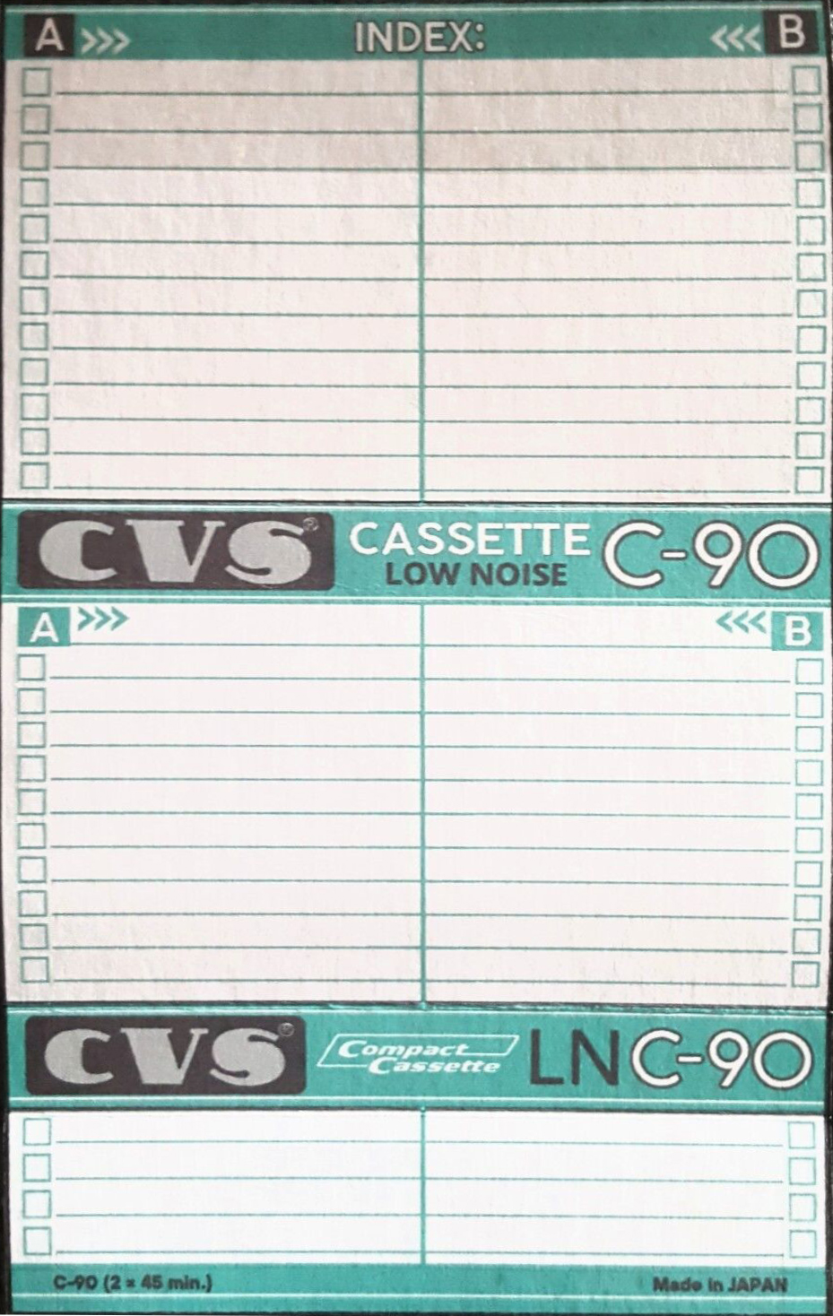 Compact Cassette: Unknown CVS -  90