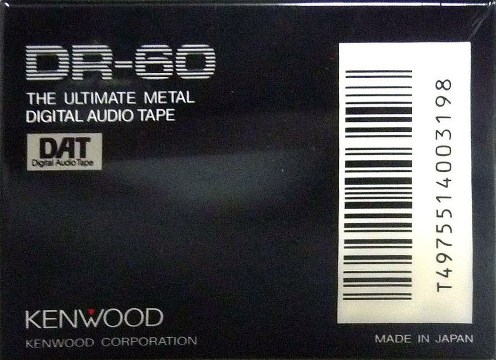 Digital Audio Tape Kenwood 60 "DR" Type IV Metal 1987 Japan