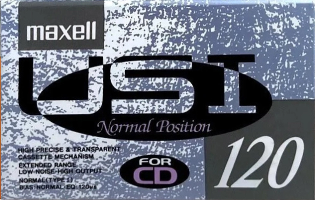 Compact Cassette Maxell US 120 "USI 120" Type I Normal 1990 Japan