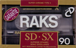 Compact Cassette RAKS SD-SX 90 Type II Chrome 1990 Europe