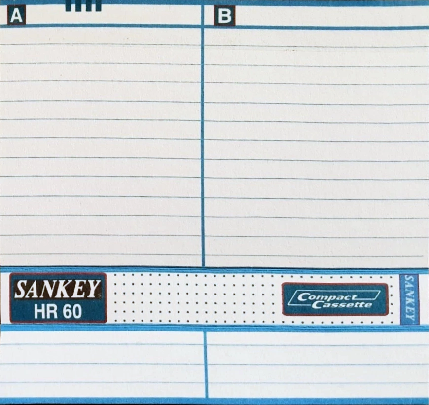 Compact Cassette Sankey HR 60 Type I Normal 1986 Japan