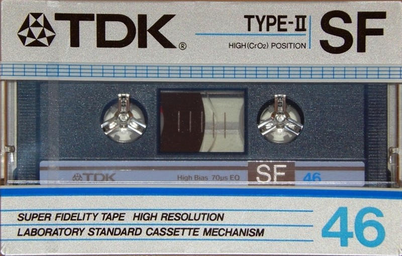 Compact Cassette TDK SF 46 Type II Chrome 1985 Australia, Europe