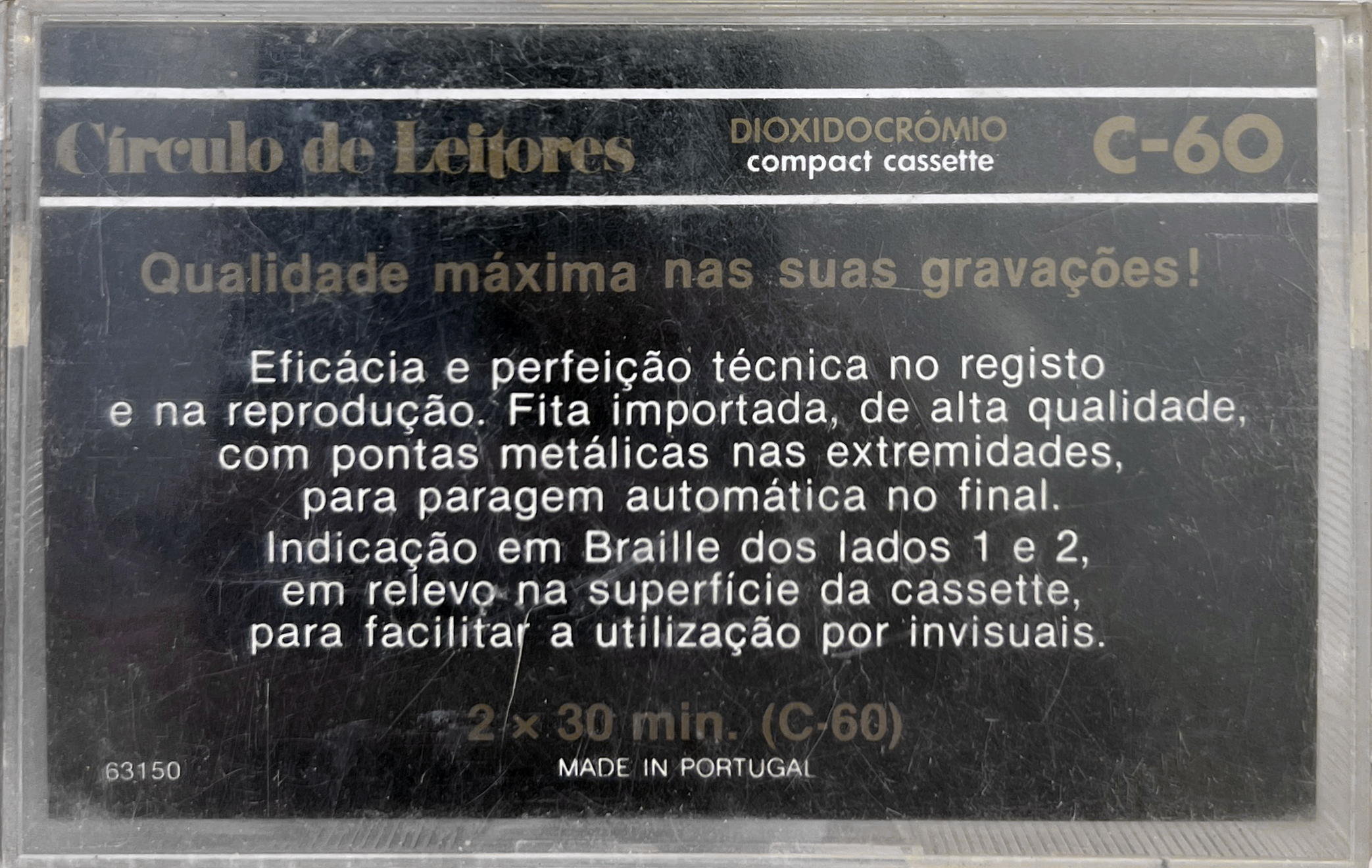 Compact Cassette Circulo de Leitores 60 Type II Chrome Portugal