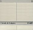 Compact Cassette Circulo de Leitores 60 Type II Chrome 1985 Portugal