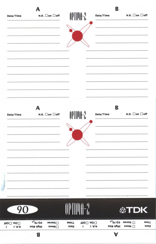 Compact Cassette TDK Optima 90 Type II Chrome 2001 Europe