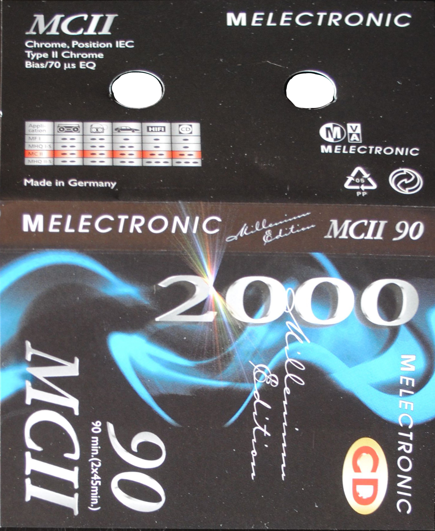 Compact Cassette Melectronic MC II 90 "2000 Limited Edition" Type II Chrome 1998 Switzerland