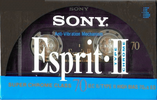 Compact Cassette Sony Esprit 70 "ESP II-70" Type II Chrome 1992 Europe
