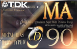 Compact Cassette TDK MA 90 Type IV Metal 1992 North America