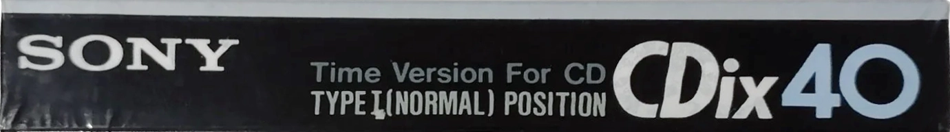Compact Cassette Sony CDix 40 "CDIX 40" Type I Normal 1989 Japan