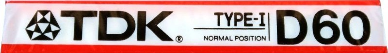 Compact Cassette TDK D 60 Type I Normal 1986 USA