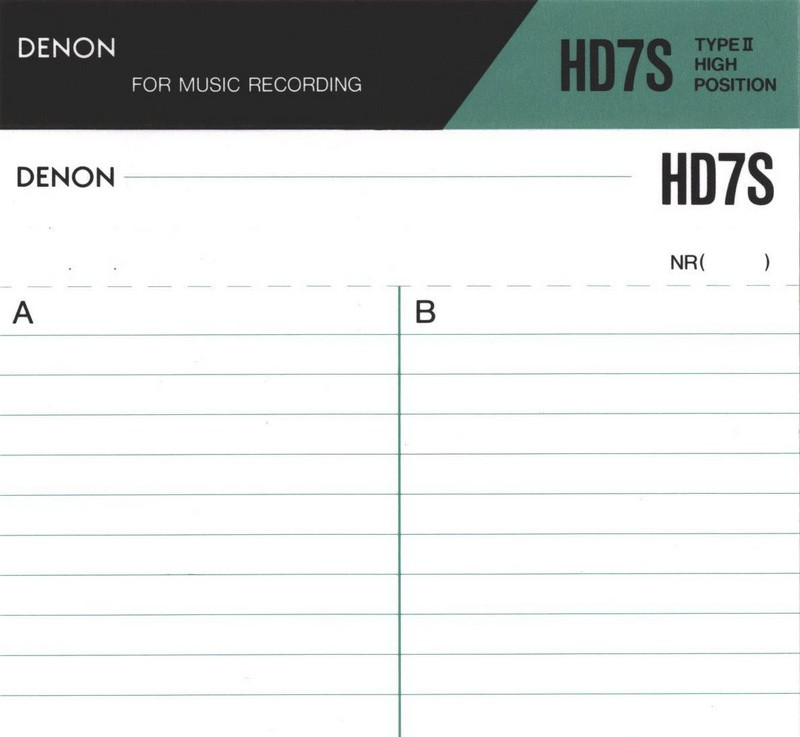 Compact Cassette: Nippon Columbia / Denon Denon - HD7S 90