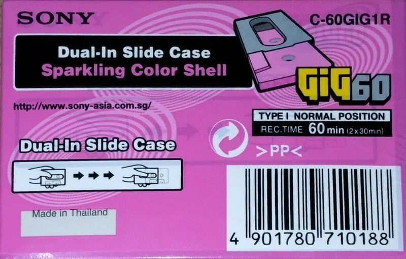 Compact Cassette Sony GIG-1 60 "C-60GIG1R" Type I Normal 2001 Thailand