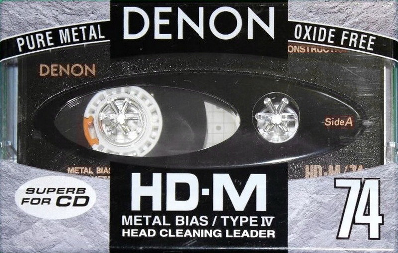 Compact Cassette Denon HD-M 74 "HD-M74TE" Type IV Metal 1994 Europe, North America