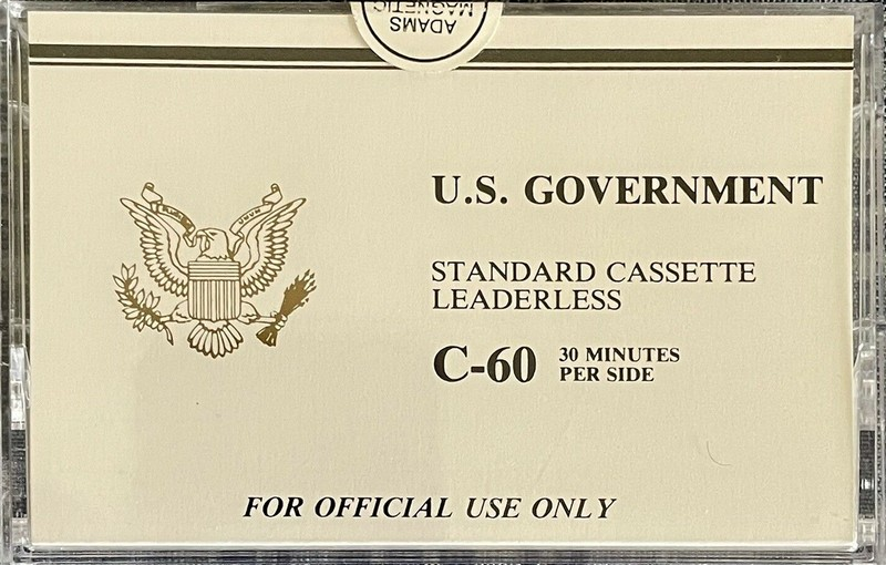Compact Cassette Adams Magnetic 60 "U.S. Government" Type I Normal USA