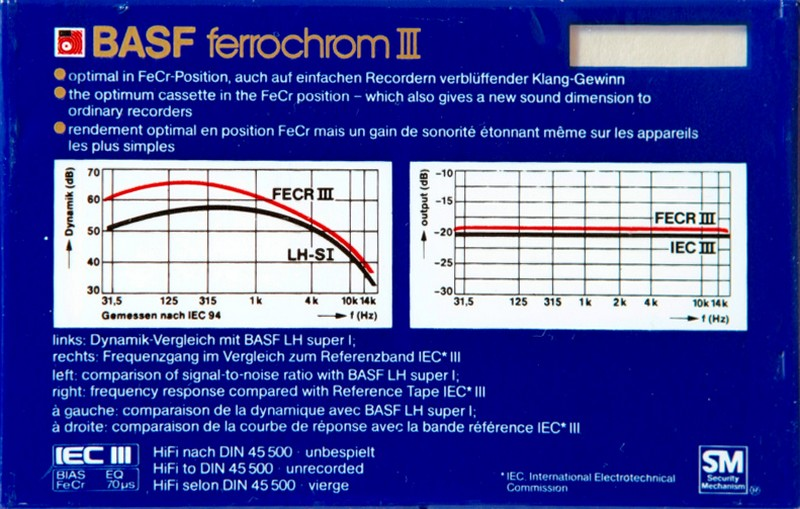 Compact Cassette: BASF  - Ferrochrom III 60