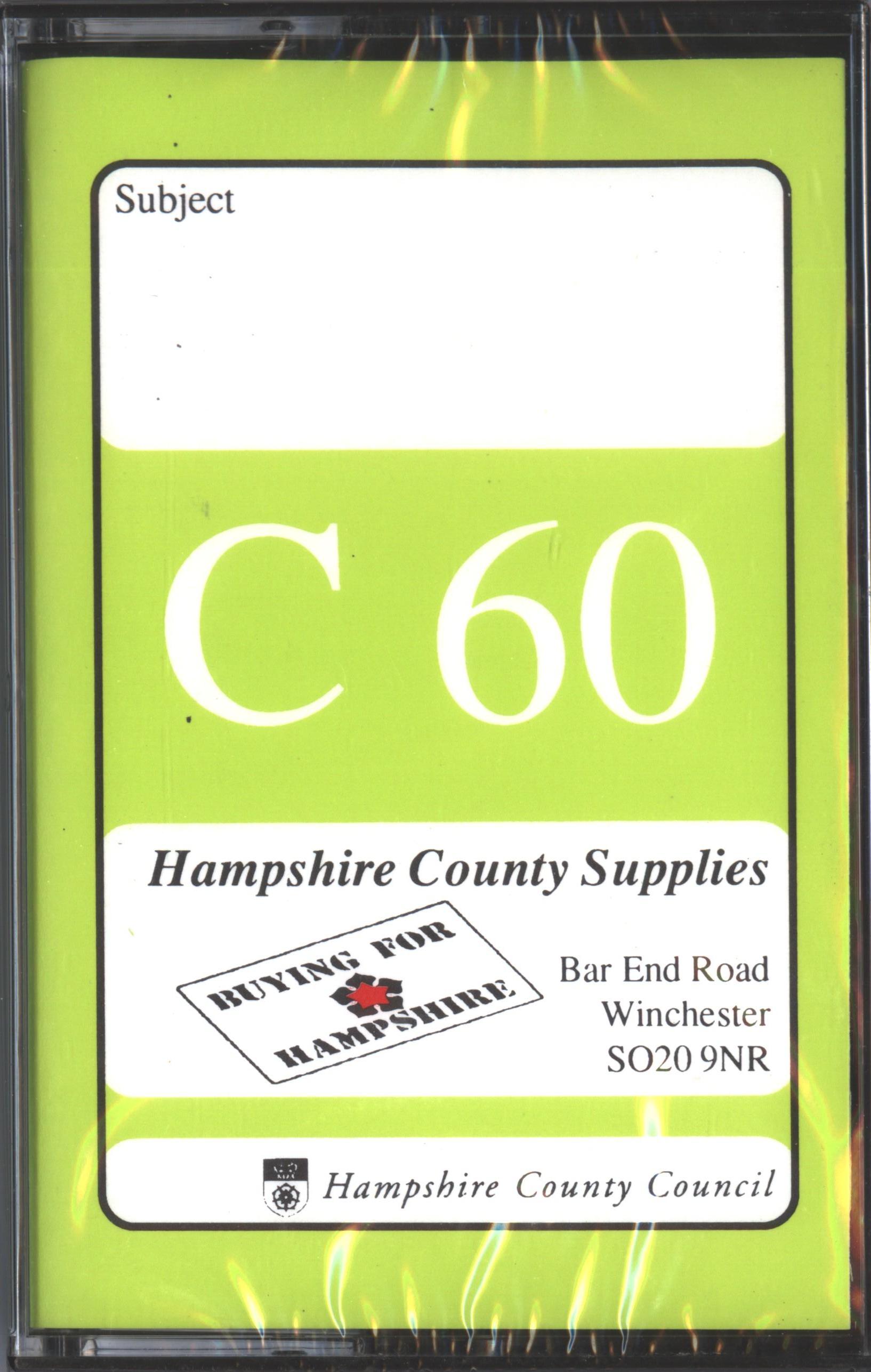 Compact Cassette: Unknown Hampshire -  60