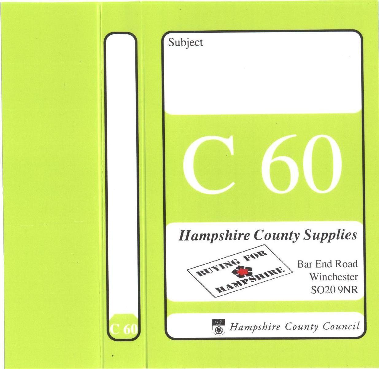 Compact Cassette: Unknown Hampshire -  60