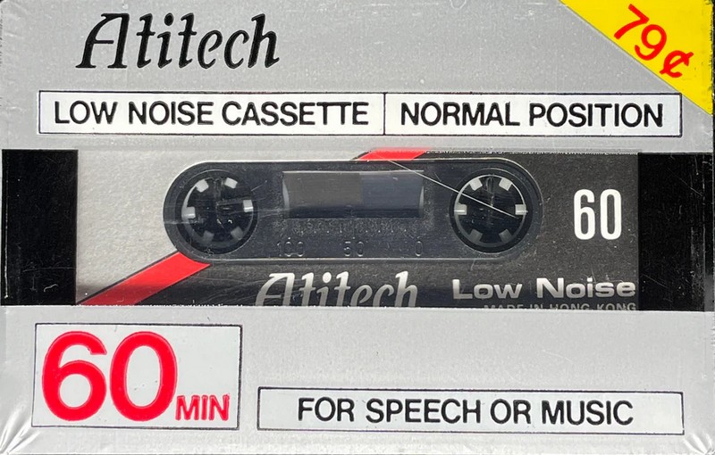 Compact Cassette Atitech 60 Type I Normal 1988 USA
