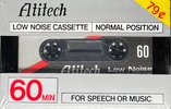 Compact Cassette Atitech 60 Type I Normal 1988 USA