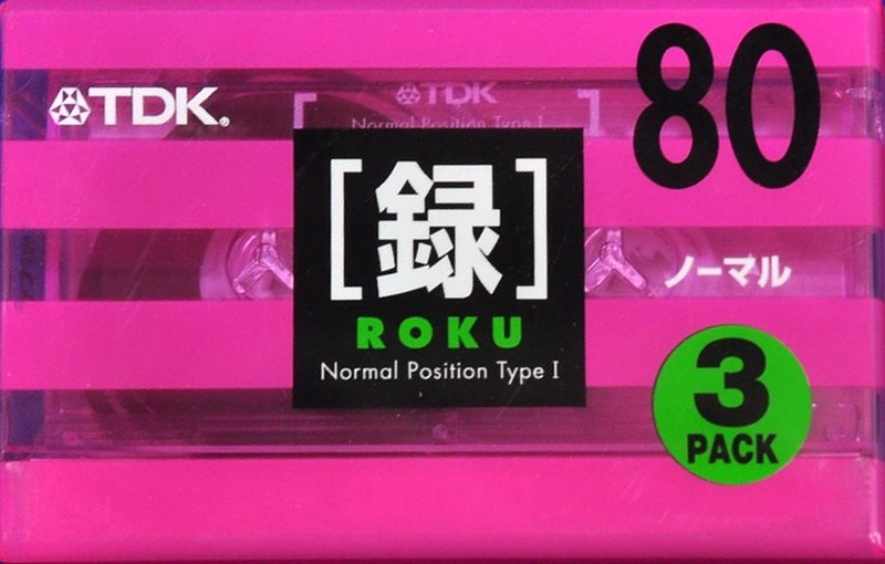 Compact Cassette TDK Roku 80 "RK-80X3" Type I Normal 2000 Japan