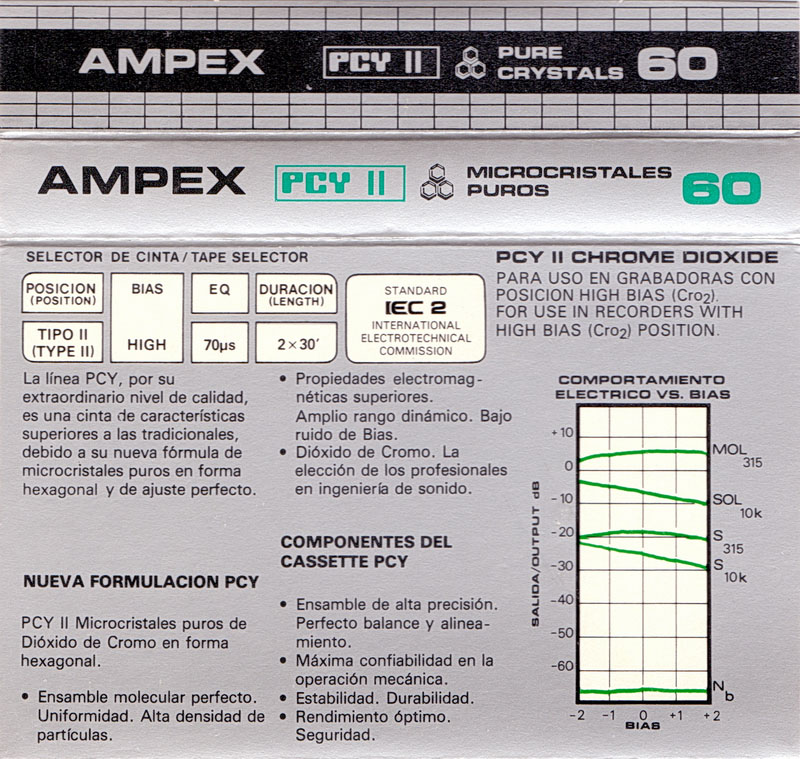 Compact Cassette:  Ampex - PCY II 60