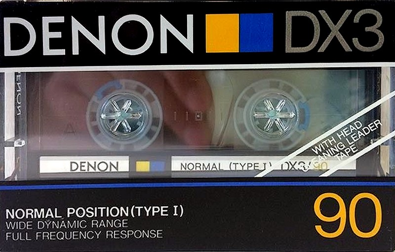 Compact Cassette Denon DX3 90 "DX3/90H" Type I Normal 1985 Europe, North America