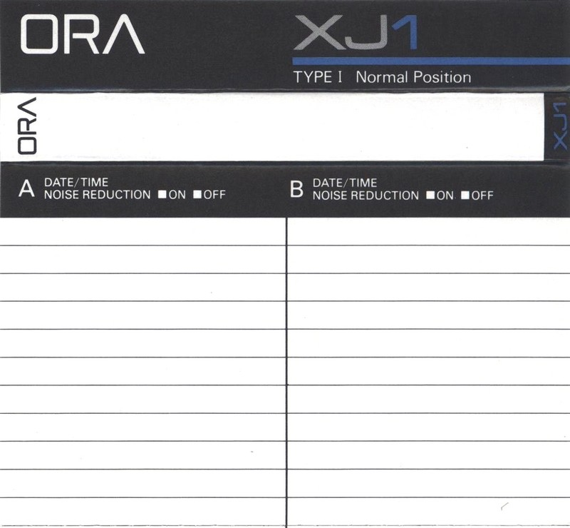 Compact Cassette Ora XJ 100 "C-100XJ1" Type I Normal 1992 Japan