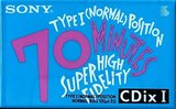 Compact Cassette Sony CDix I 70 "CDIX1 70N" Type I Normal 1990 Japan