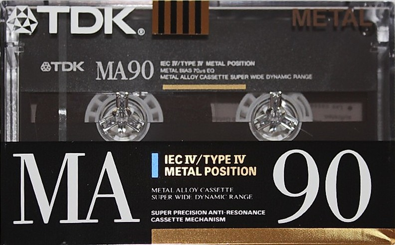 Compact Cassette TDK MA 90 "MA-90SE" Type IV Metal 1990 Europe