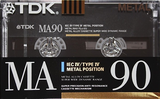 Compact Cassette TDK MA 90 "MA-90SE" Type IV Metal 1990 Europe
