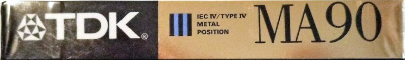 Compact Cassette TDK MA 90 "MA-90SE" Type IV Metal 1990 Europe