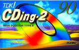Compact Cassette TDK CDing 2 90 "CD2-90K" Type II Chrome 1997 Japan