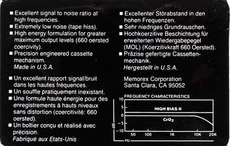 Compact Cassette: Memorex  - HB 90