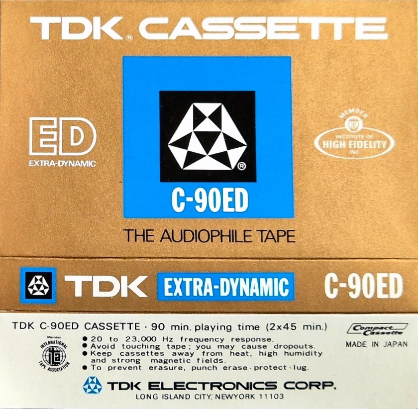 Compact Cassette TDK ED 90 "C-90ED" Type I Normal 1972 USA