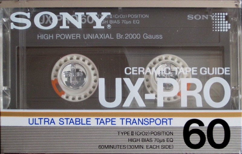 Compact Cassette Sony UX-Pro 60 Type II Chrome 1986 USA