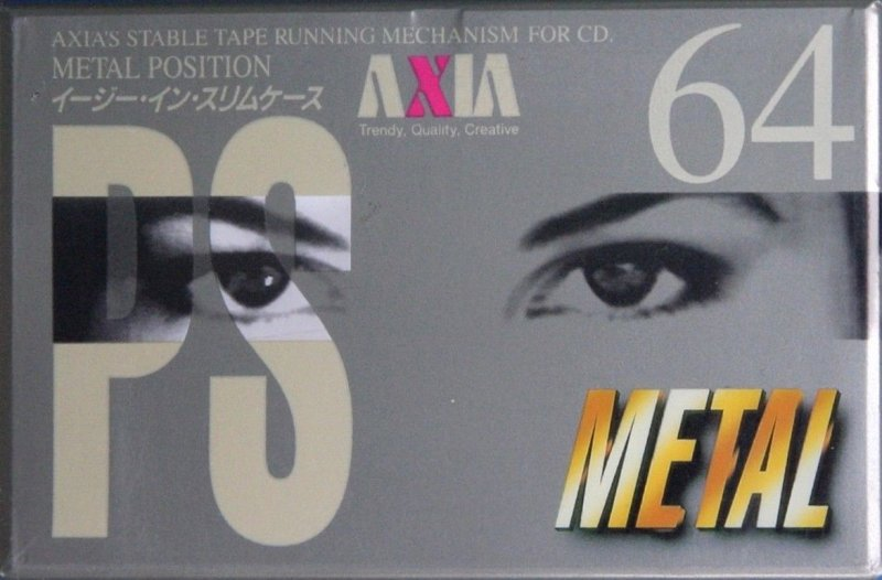 Compact Cassette AXIA PS-Metal 64 "PSMG 64" Type IV Metal 1995 Japan