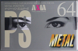 Compact Cassette AXIA PS-Metal 64 "PSMG 64" Type IV Metal 1995 Japan