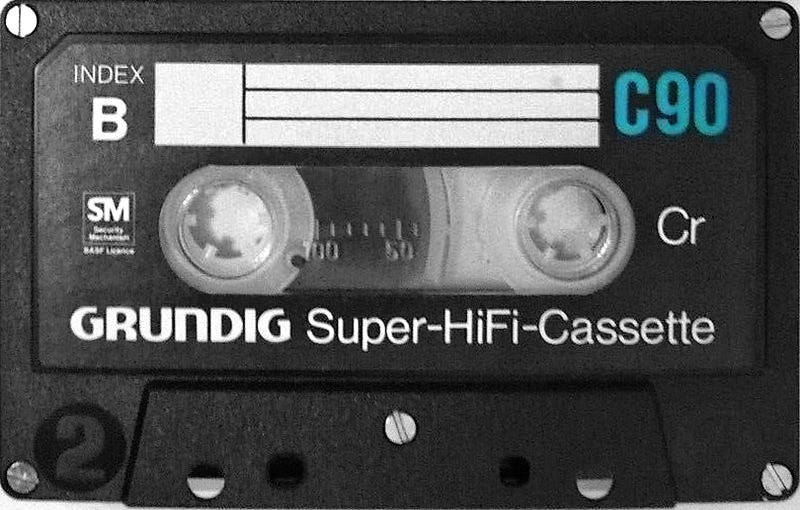 Compact Cassette:  Grundig - Super HiFi Cassette 90