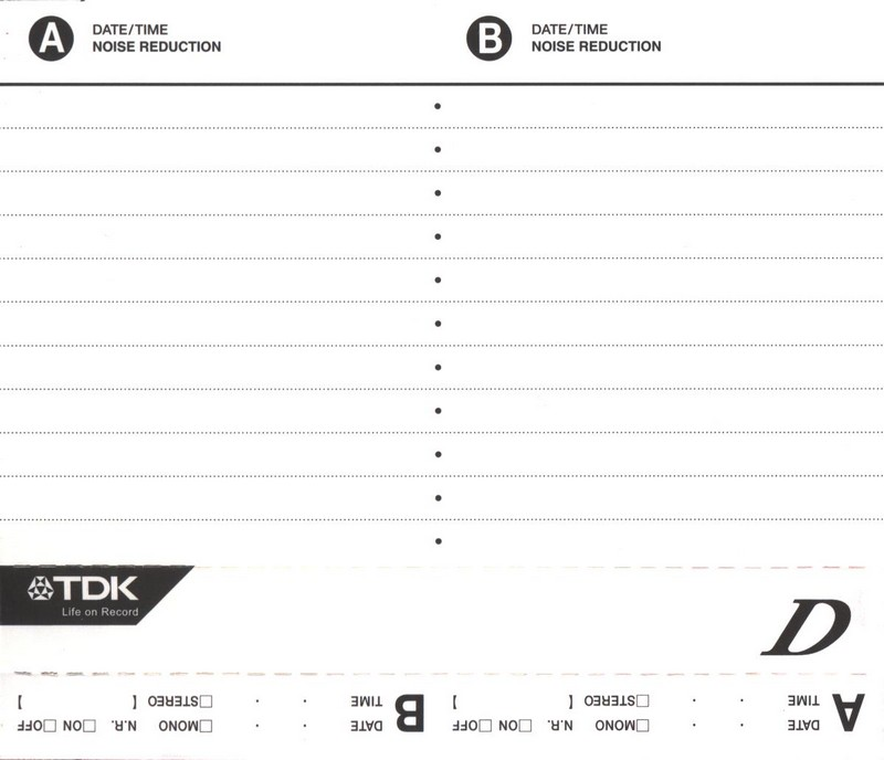 Compact Cassette: TDK  - D 90