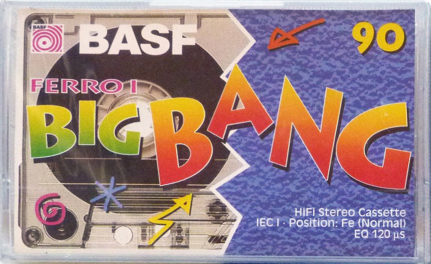 Compact Cassette BASF Ferro I 90 "BIG BANG" Type II Chrome 1996 Indonesia