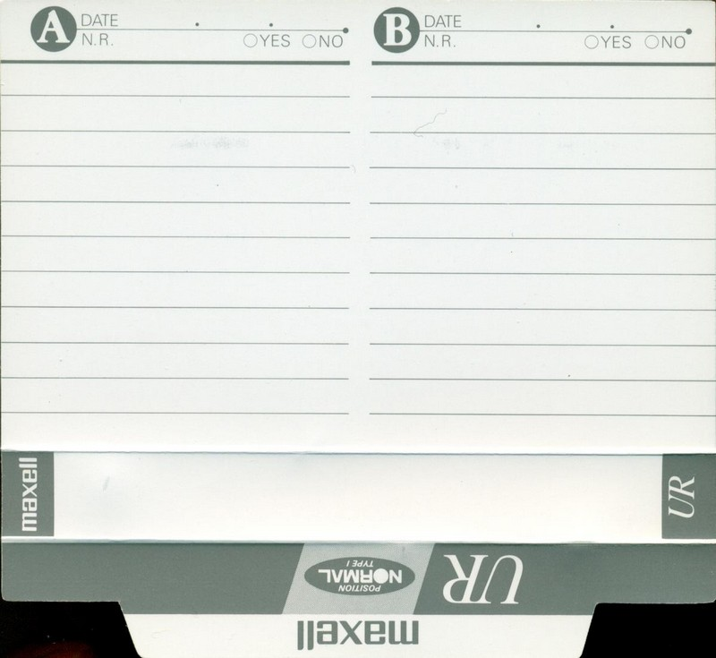 Compact Cassette Maxell UR 120 Type I Normal 1991 Europe