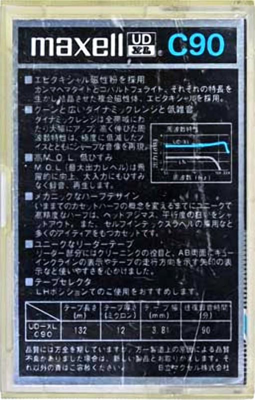 Compact Cassette: Maxell / Hitachi Maxell - UD XL 90