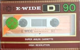 Compact Cassette E-Wide D 90 Type I Normal 1989 Hong Kong