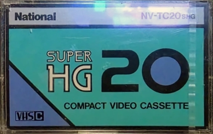 VHS-C (VHS Compact) National Super HG 20 "NV-TC20HG" Type I Normal 1987 Japan