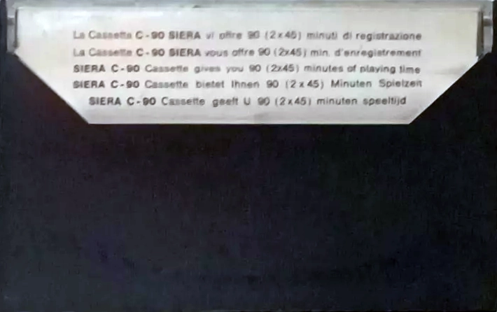 Compact Cassette Siera 90 Type I Normal 1968 Europe