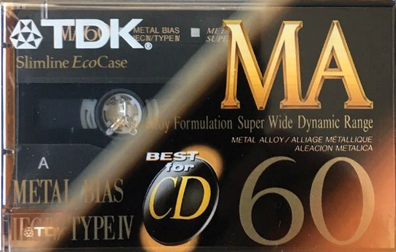 Compact Cassette TDK MA 60 Type IV Metal 1992 North America