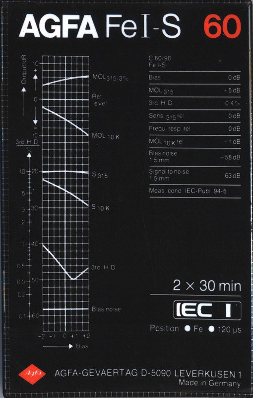 Compact Cassette: AGFA  - Superferro HDX 60