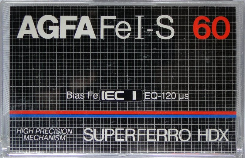 Compact Cassette AGFA Superferro HDX 60 "Fe I-S" Type I Normal 1982 Europe