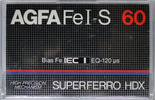 Compact Cassette AGFA Superferro HDX 60 "Fe I-S" Type I Normal 1982 Europe