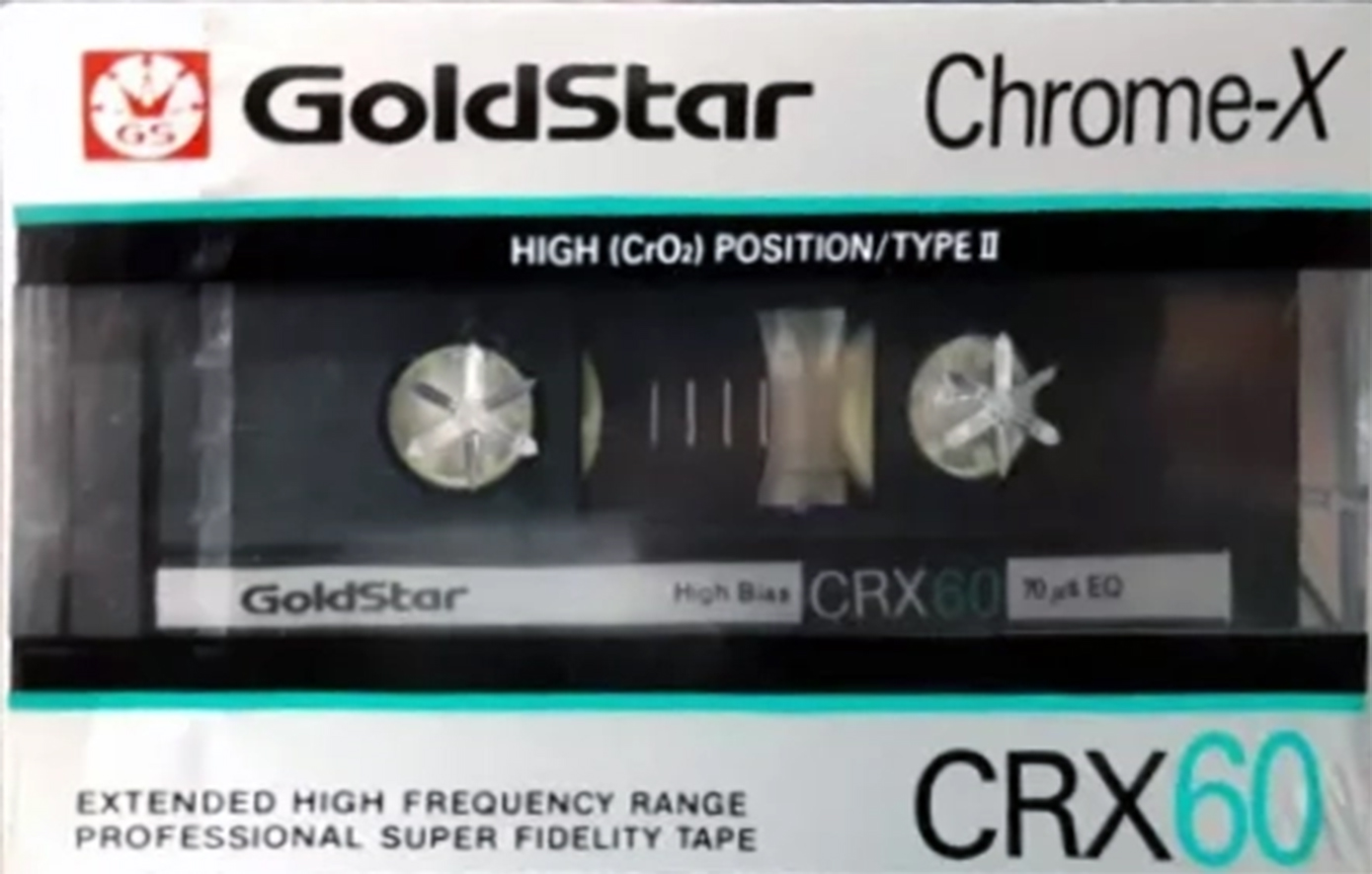Compact Cassette Goldstar CRX 60 Type II Chrome 1986 North America